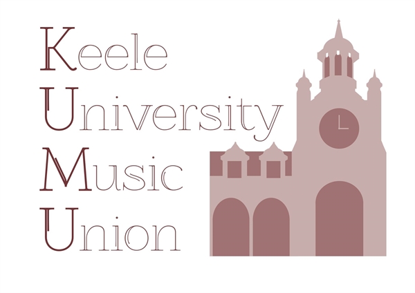 Keele University Music Union Logo featuring a graphic of the Clocktower