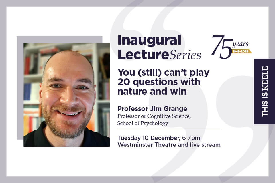 Inaugural Lecture Series: Professor Jim Grange