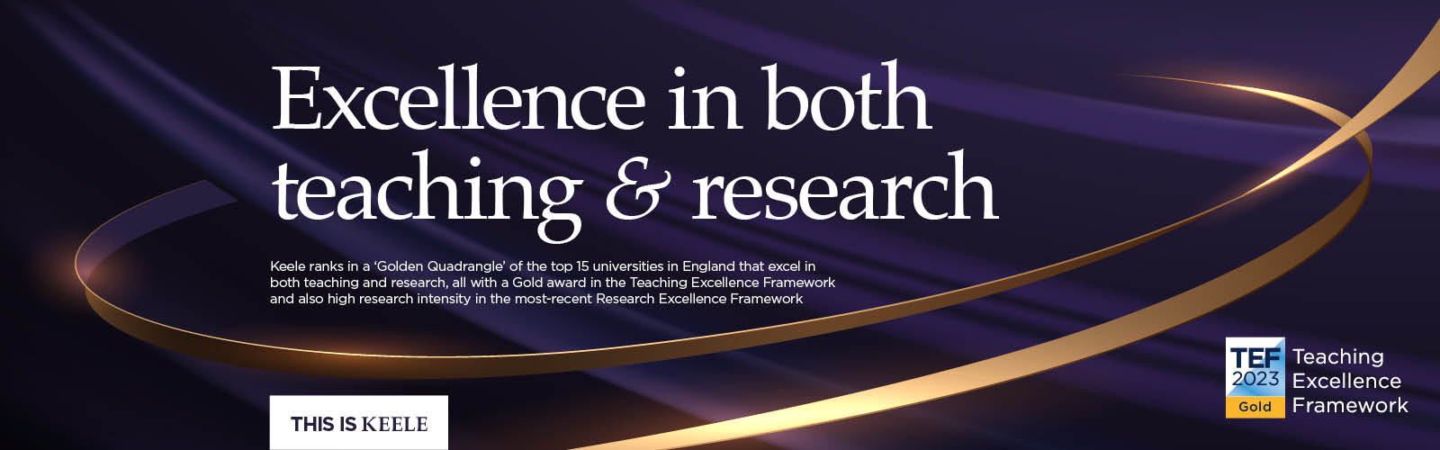 Excellence in both teaching and research