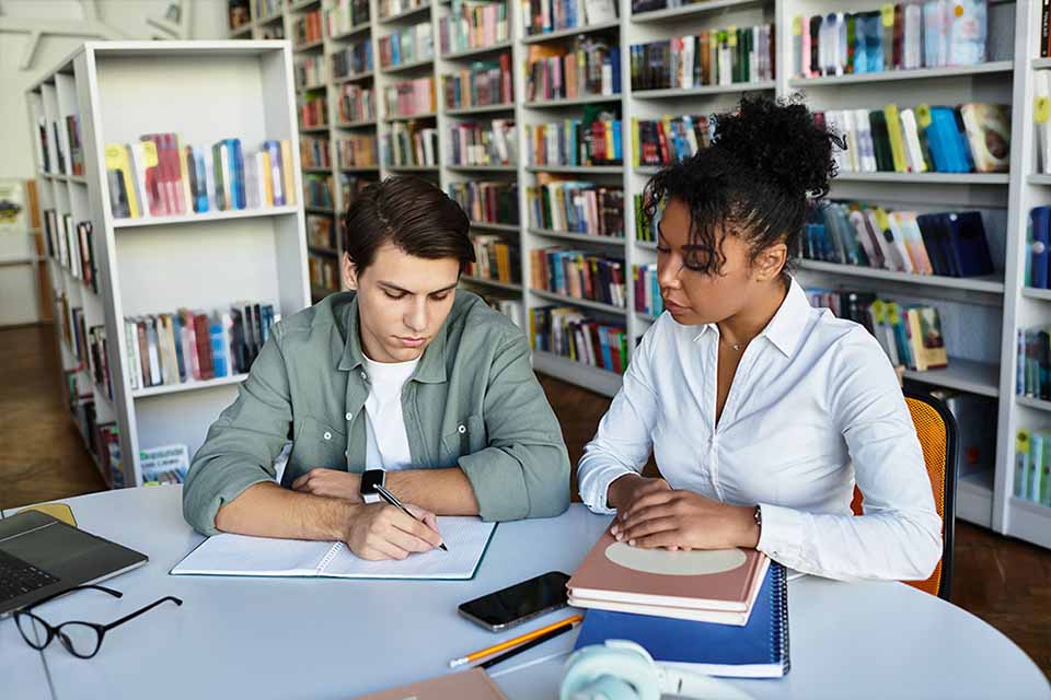 image of student and teacher