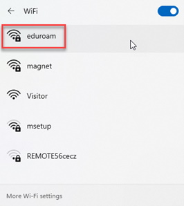 Choose Eduroam