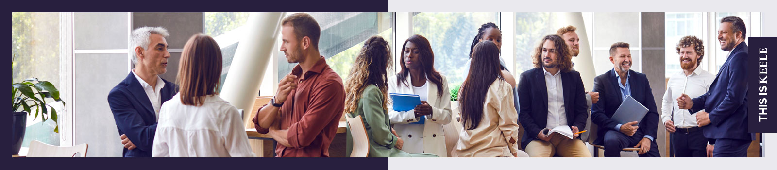 A group of business people at a corporate event