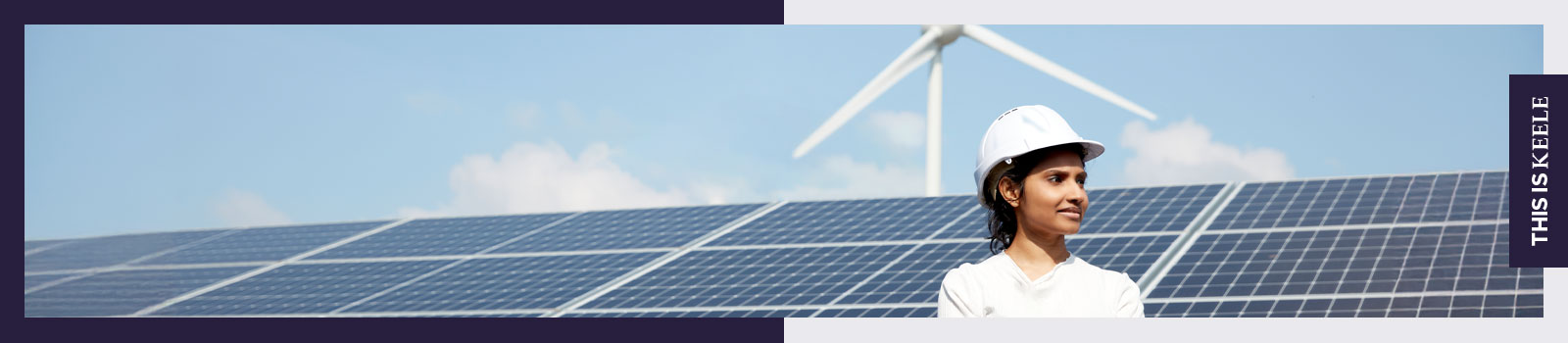 A female student at Keele's renewal energy park